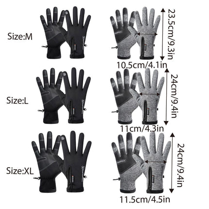 Winter Gloves Thermal Touch Screen Thermal Windproof Warm Black
