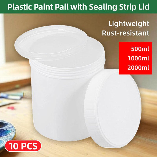 10pcs Wide Mouth Plastic Jar Bottle Powder Storage Container for Spices Snacks
