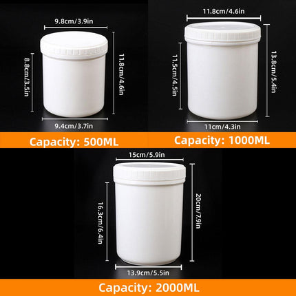10pcs Wide Mouth Plastic Jar Bottle Powder Storage Container for Spices Snacks