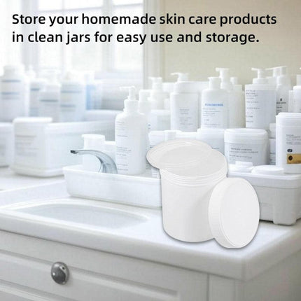 10pcs Wide Mouth Plastic Jar Bottle Powder Storage Container for Spices Snacks
