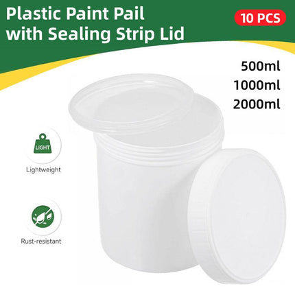 10pcs Wide Mouth Plastic Jar Bottle Powder Storage Container for Spices Snacks