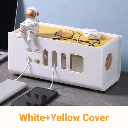 Power Strip Storage Box Plastic Wire Organizer Holder Charger Socket Management