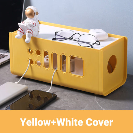 Power Strip Storage Box Plastic Wire Organizer Holder Charger Socket Management