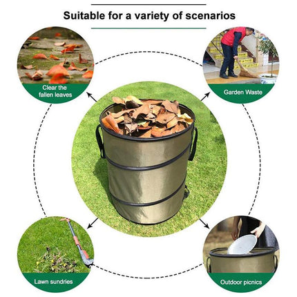 Collapsible Leaf Bin Outdoor Waste Bin for Garden Yard Cleanup and Storage