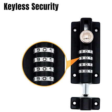 Waterproof Cipher Door Lock Heavy Duty Bolt Outdoor Security Anti Theft Catch
