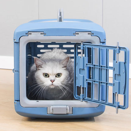 Foldable Pet Carrier Portable Dog Cat Travel Bag Cage House Kennel Case Blue