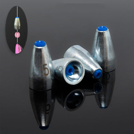 Carbon Steel Fishing Bullet Weight Plastic Core Soft Sinkers Tackle Accessories