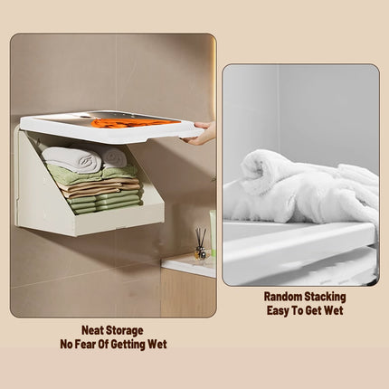 Bathroom Mural Clothes Folding Storage Box Wall Mounted Bathroom Mural UnpQe