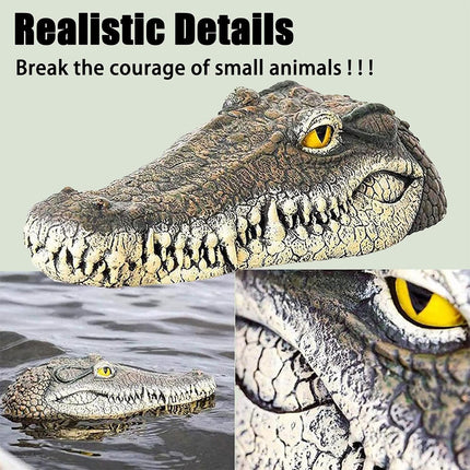 Floating Alligator Head Pond Ornament Garden Pool Animal Decor Simulation Model