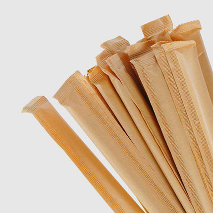 100pcs Disposable Wooden Chopsticks Individually Wrapped Bulk for Restaurants