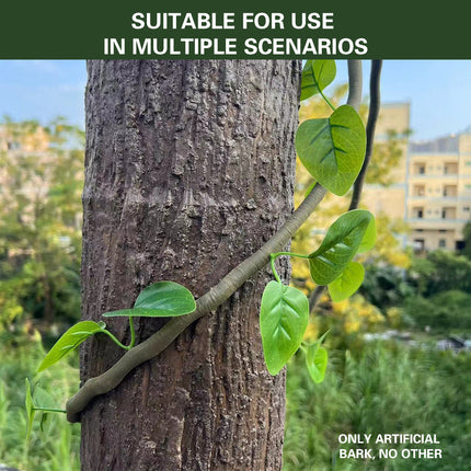 Simulation of Tree Bark Water Pipe Cover Decoration Realistic Texture Home Use