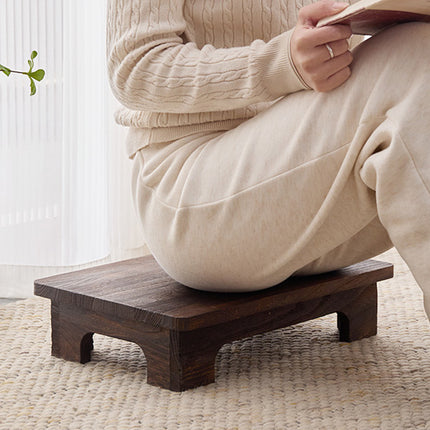 Solid Wood Low Tatami Coffee Table 50cm Japanese Floor Tea Table for Bay Window