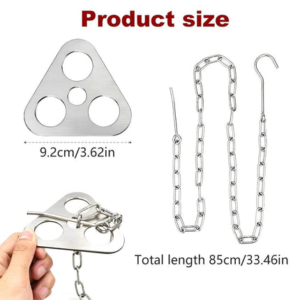 Outdoor Bonfire Rack Hanging Pot Picnic Fire Stand Stainless Steel Portable Foldable Tripod