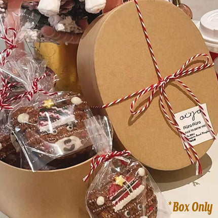 5pcs Oval Gift Boxes Paper Packaging Box Handcrafted Gift Storage Display Case