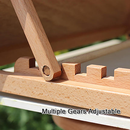 Tabletop Solid Wood Easel Wooden Display Stand Natural Wood Adjustable Durable