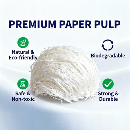 200PCS Paper Egg Tray 6 Slot Molded Pulp Leak-Proof for Egg Packaging Use