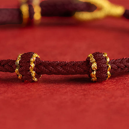 Hand-woven Knotted Red Rope Adjustable Size For Lovers Bracelet Jewelry Gifts