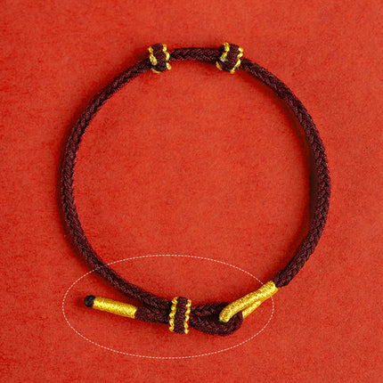 Hand-woven Knotted Red Rope Adjustable Size For Lovers Bracelet Jewelry Gifts
