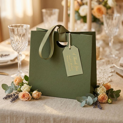 4PCS Paper Gift Bag with Ribbon Durable Gift Bags for Birthday Party Favors