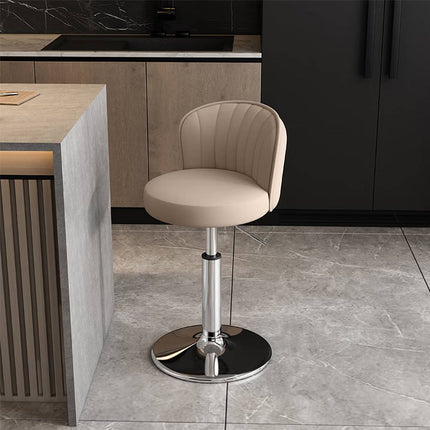 Adjustable Bar Stool with Backrest Swivel Gas Lift Kitchen Counter Chair