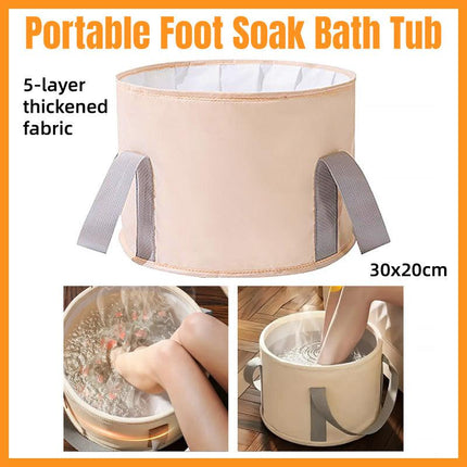 Collapsible Foot Soak Bucket Portable Insulated Foot Soak Bag for Relaxation