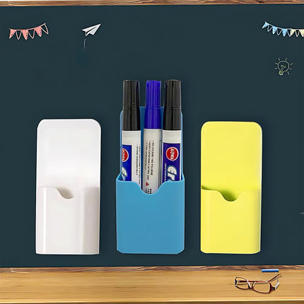 Plastic Magnetic Pen Holder Erase Marker Storage Box Pencil Organizer For Home