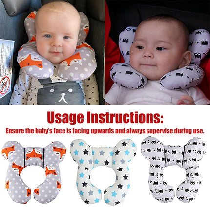 Baby Soft U-Shaped Auto Car Seat Stroller Head Neck Support Pillow Cushion Au
