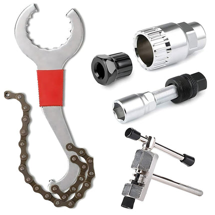 5Pcs Bicycle Repair Bike Tool Kit Removal Bracket Freewheel Crank Puller Tools