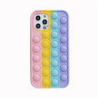 Rainbow Pop Fidget Toys Push It Bubble Phone Case For iPhone 7 8 Plus X XR 11 12 Pro Max - Aimall