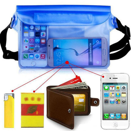 Waterproof Underwater Waist Belt Bum Bag Beach Swimming Boating Dry Phone Pouch - Aimall
