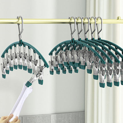 3PCS Windproof Clothes Drying Rack Balcony Hanger Pantyhose Underwear Clips