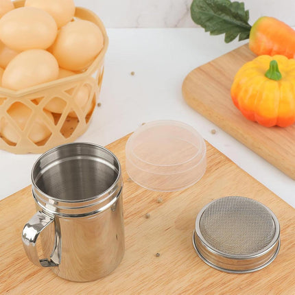 Stainless Steel Powder Shaker Mesh Sugar Flour Dispenser Spice Baking Tool