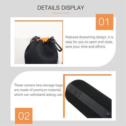 4PCS Waterproof Camera Lens Bag Durable for DSLR Mirrorless Camera Lens Storage
