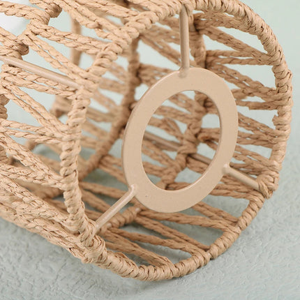 Natural Paper Rope Lampshade 15x11.5cm Rattan Style Pendant Light Shade Decor