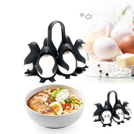 Penguin Shape Egg Holder Boil Cooker Can Hold Up To 6 Eggs Compatible Egguins