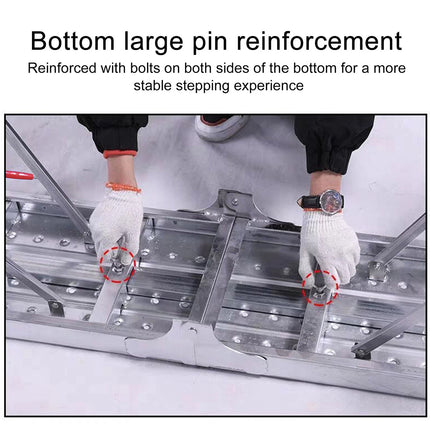 Folding Scaffolding Platform Galvanized Steel Pipe 150kg Load-Bearing Adjustable