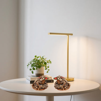 Chinese Style Golden Toad Ornament Resin Lucky for Home Office Desktop Decor