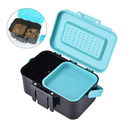 Handle Waist Hanging Live Bait Box Earthworm Clip Fishing Tackle Accessory Case