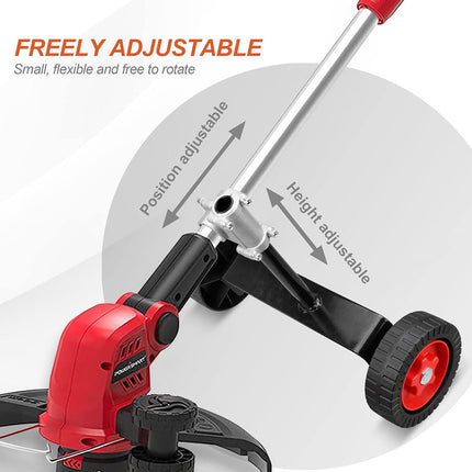3PCS Mower Support Frame Portable Hand Bracket with Wheel Garden Tool Accessory