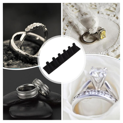 Resin Flocking Ring Holder Display Stand Jewelry Finger Rings Organizer Stand
