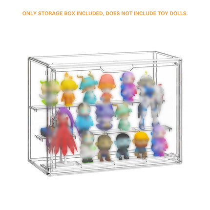 Dustproof Transparent PET Figure Display Box 3 Tier Detachable for Collection
