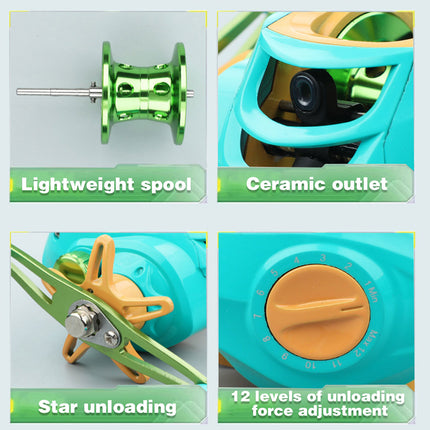Fishing Reel Lightweight Durable Baitcasting Roll Freshwater Saltwater Angling