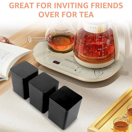 10PCS Square Candy Tea Storage Container with Lid for Home Wedding Organisation