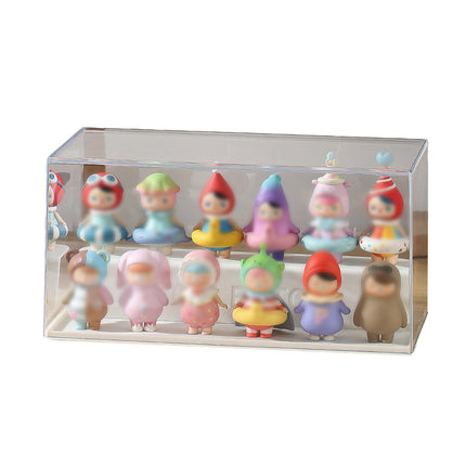 Doll Display Storage Box Transparent Organizer Blind Box Cabinet for Mini Toy