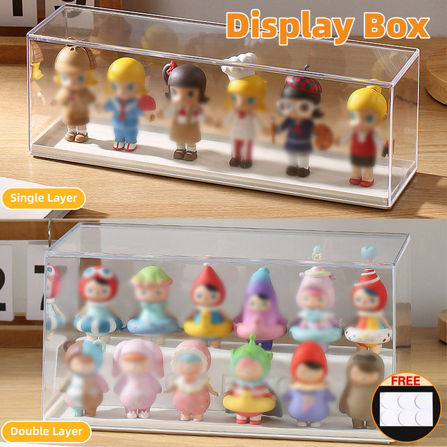 Doll Display Storage Box Transparent Organizer Blind Box Cabinet for Mini Toy