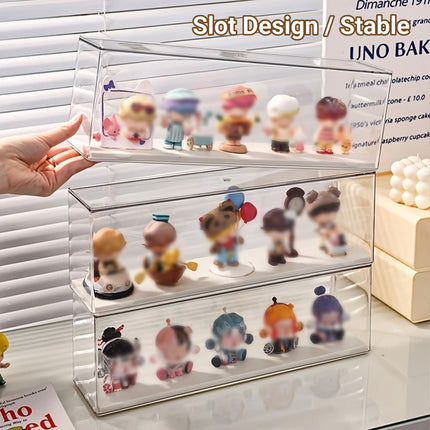 Doll Display Storage Box Transparent Organizer Blind Box Cabinet for Mini Toy