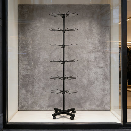 Rotating Jewellery Display Stand 5 6 Tier Metal Rack With Wheels Adjustable
