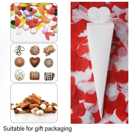 Cone Candy Boxes 50pcs Ice Cream Shape Gift Boxes Party Favour Treat Packaging
