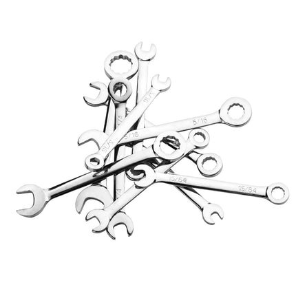 10PCS Mini Mirror Polishing Open-end Wrench and Double-purpose Wrench Set 4-11mm