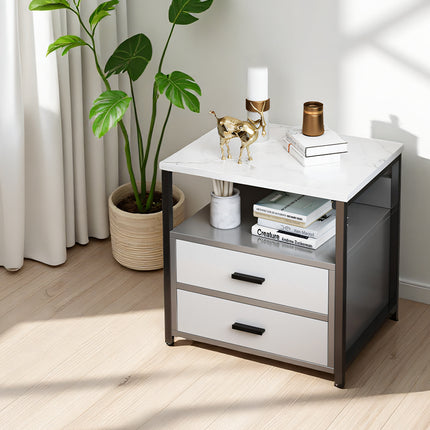 Classic Bedside Table Nightstand Storage Cabinet Side Table Home Furniture Decor